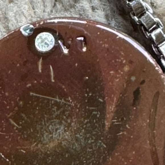 "C" bracelet with silver chain, and clear stones - Picture 2 of 9